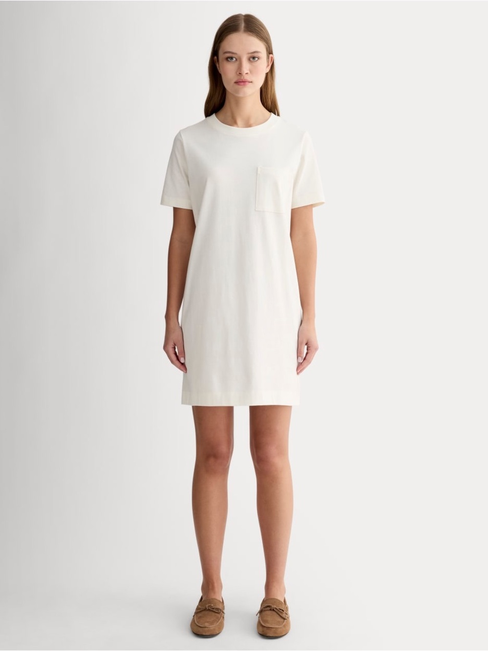Everlane Organic Cotton Weekend Tee Dress Canvas White Small